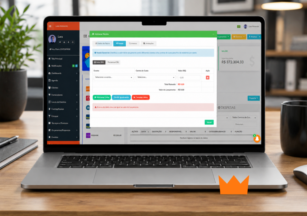 Rateio Financeiro: simplifique receitas e despesas em eventos