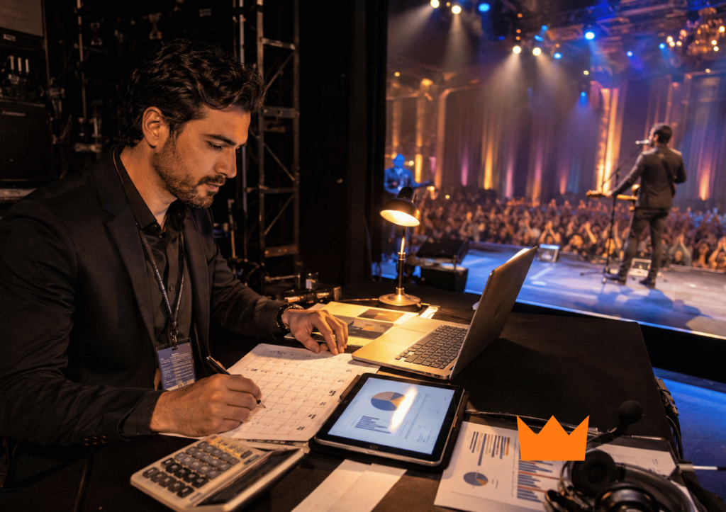 Plataforma de gestão para artistas: domine a agenda e o financeiro no pico de eventos